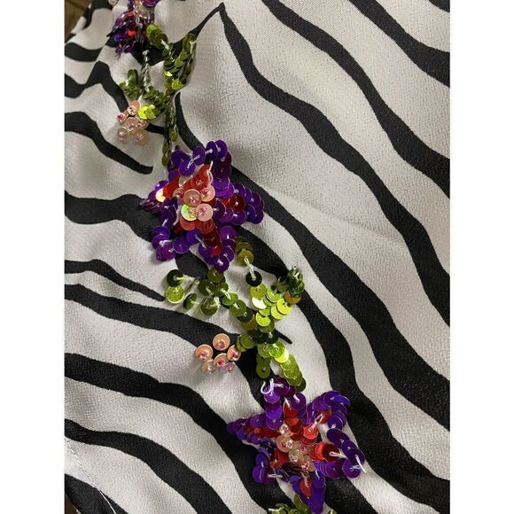 Apart Impressions Black & White Sequins Strapless Dress Size 8 - Picture 5 of 7